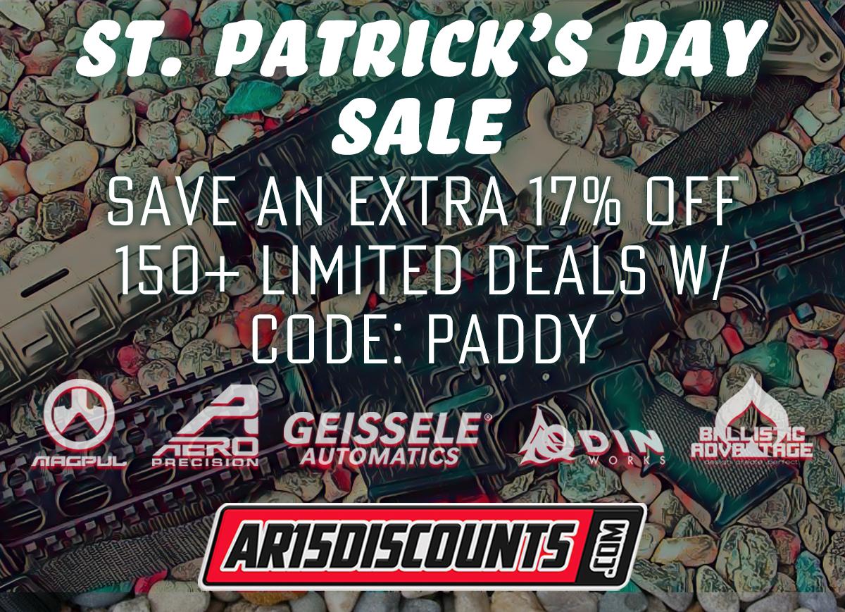 AR15Discounts St. Paddy's Day Sale 17 Off 200+ Items w/ code PADDY